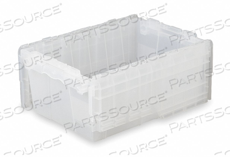 ATTACHED LID CONTAINER 1.8 CU FT CLEAR by Lewisbins