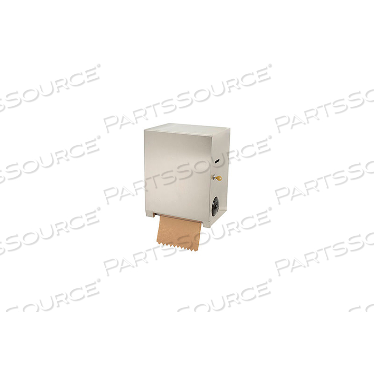 AUTOMATIC TOUCH FREE PULL DOWN PAPER TOWEL ROLL DISPENSER, STAINLESS STEEL by Bobrick Washroom Equipment, Inc AUTOMATIC TOUCH FREE PULL DOWN PAPER TOWEL ROLL DISPENSER, STAINLESS STEEL by Bobrick Washroom Equipment, Inc