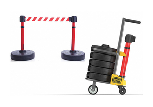 PLUS BARRICADE SYSTEM RED W/ WHT STRIPES by Banner Stakes