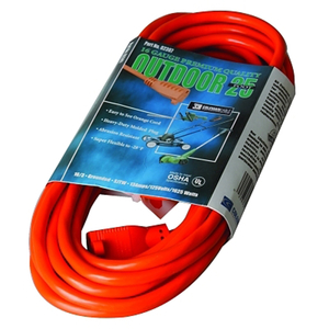 EXTENSION CORD, 16 AWG, SJTW, 125V, 13 AMP AT 125V, 25-FT L, ORANGE, NEMA 42505 by Southwire Company, LLC
