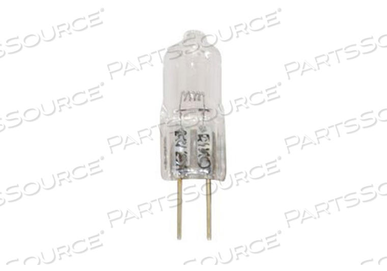 HALOGEN BULB, 20 W, G4/GZX4 2-PIN BASE, CLEAR, 2800 K COLOR TEMPERATURE, T3, 12 V, 2000 HR AVERAGE LIFE, 320 LUMENS, 1.67 A, 1.22 IN by GE Healthcare