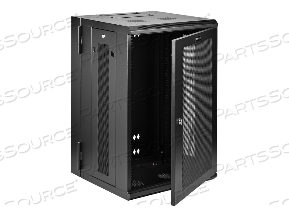 18U 19 IN WALL MOUNT NETWORK CABINET - SWITCH DEPTH RACK ENCLOSURE- 180 HINGED by StarTech.com Ltd.