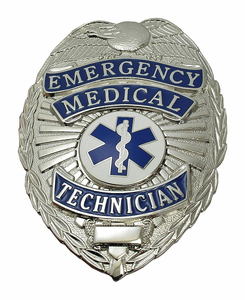 METAL BADGE EMERGENCY MEDICAL TECH NCKL by Heros Pride