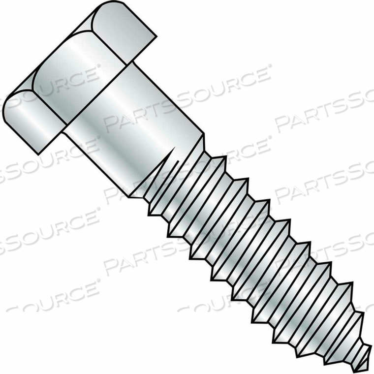 3/4X6 HEX LAG SCREW ZINC GIMLET POINT, PKG OF 25 