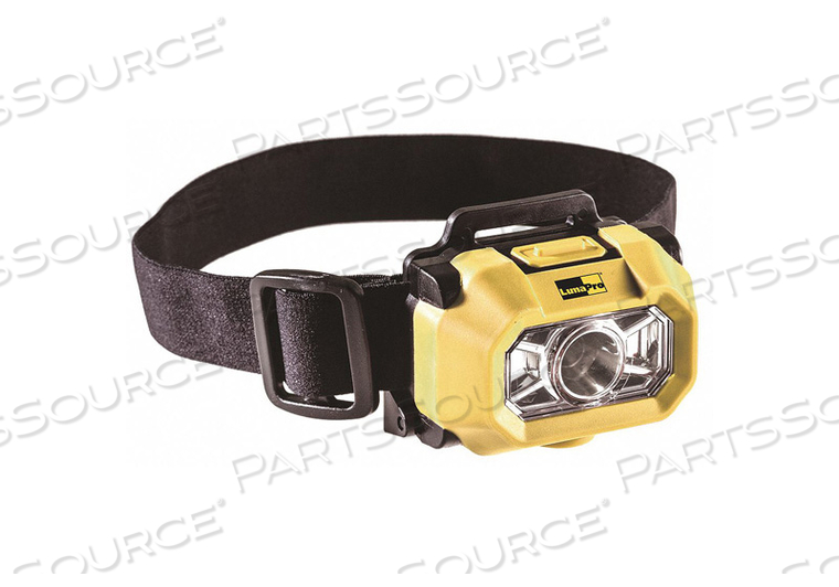 SAFETY-RATED HEADLAMP, BATTERY CHEMISTRY ALKALINE, INCLUDES BATTERIES NO, BATTERY SIZE AAA, NUMBER OF BATTERIES 3, INCLUDES CHARGER NO, BEAM by Lumapro Products