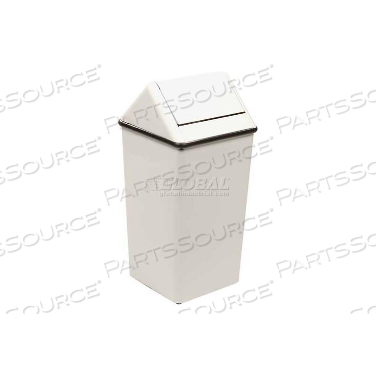 STEEL SWING TOP RECEPTACLE 13 GALLON, WHITE by Witt Company STEEL SWING TOP RECEPTACLE 13 GALLON, WHITE by Witt Company