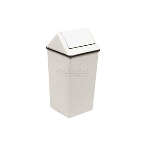 STEEL SWING TOP RECEPTACLE 13 GALLON, WHITE by Witt Company STEEL SWING TOP RECEPTACLE 13 GALLON, WHITE by Witt Company