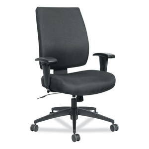 ALERA WRIGLEY SERIES HIGH PERFORMANCE MID-BACK SYNCHRO-TILT TASK CHAIR, SUPPORTS 275 LB, 17.91" TO 21.88" SEAT HEIGHT, BLACK by Alera