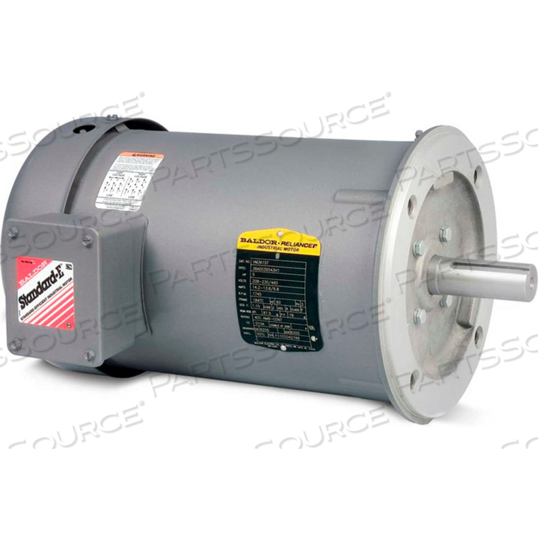 ELECTRIC MOTORS, .25HP, 1725RPM, 3PH, 60HZ, 56C, 3410M, TEFC, F1 by BALDOR