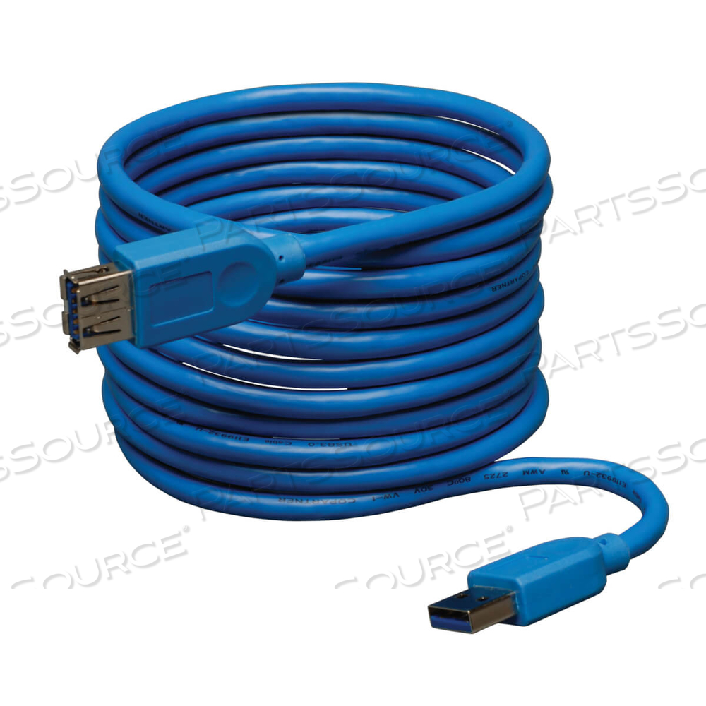 USB EXTENSION CABLE USB 3.0 USB-A USB-A SUPERSPEED M/F BLUE 16FT by Tripp Lite