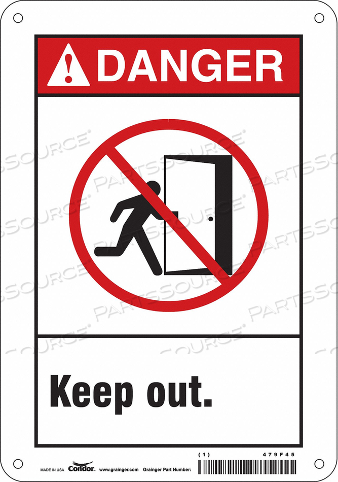 SAFETY SIGN 7 W 10 H 0.032 THICKNESS 