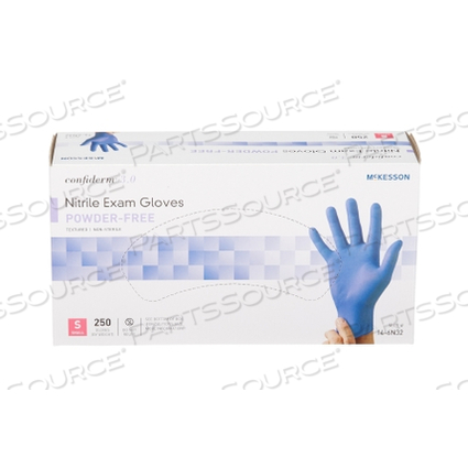 CONFIDERM® 3.0 NITRILE GLOVES, SMALL, BLUE (2500 PER CASE) by McKesson