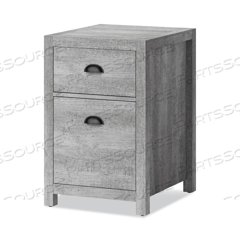 FALLBROOK TWO-DRAWER VERTICAL FILE CABINET, BOX/FILE, LEGAL/LETTER, SMOKED ASH, 17 X 20 X 26.25 