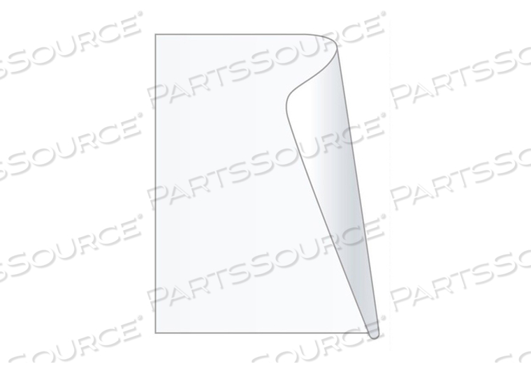 UNSHIELD LABEL PROTECTOR, POLYESTER, CLEAR, 2-3/8 IN X 1-3/4 IN, PERMANENT ADHESIVE by United Ad Label