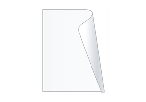 UNSHIELD LABEL PROTECTOR, POLYESTER, CLEAR, 2-3/8 IN X 1-3/4 IN, PERMANENT ADHESIVE by United Ad Label