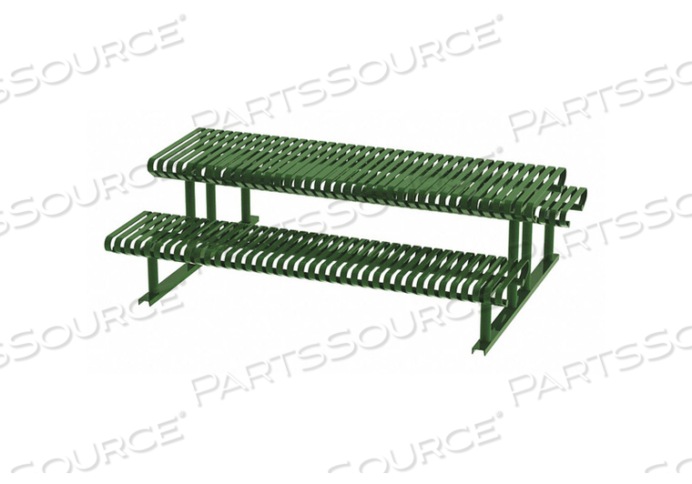 PICNIC TABLE GREEN 94 IN D 77-1/2 IN W by Graber Manufacturing