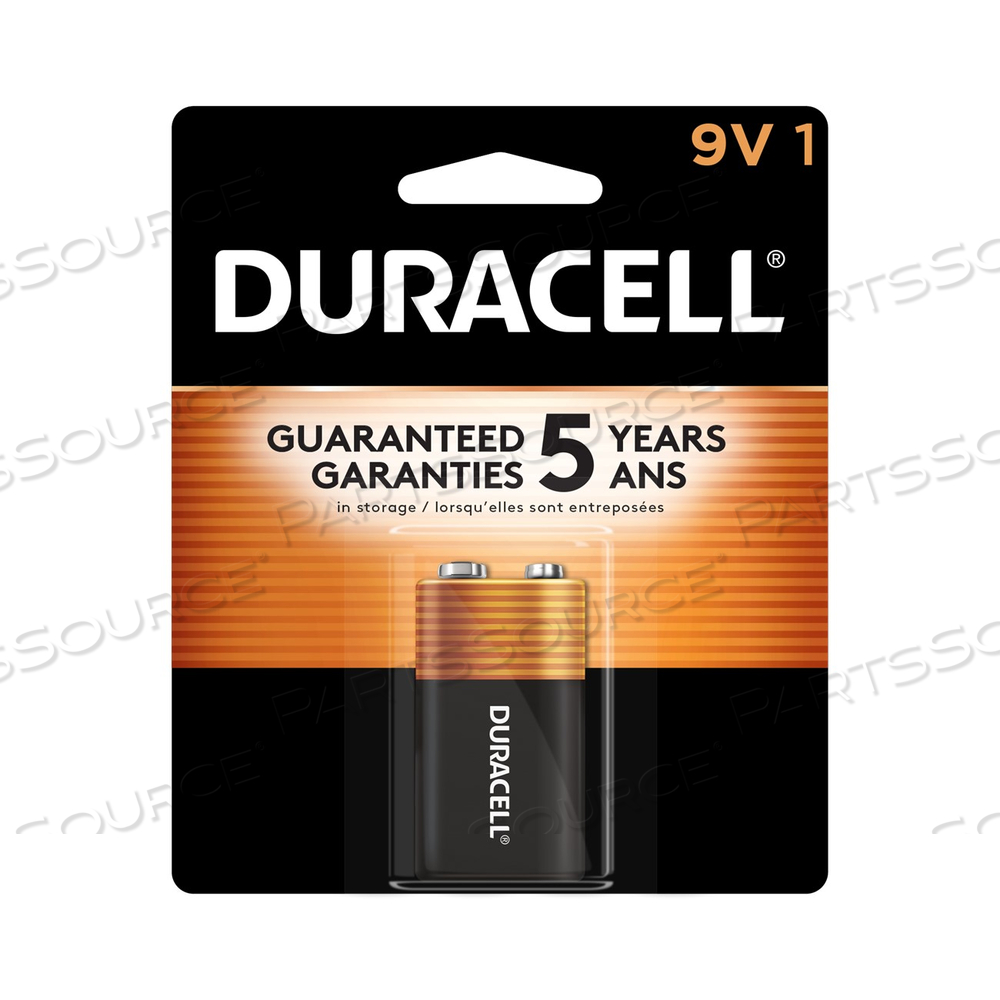 MN1604B1Z DURACELL, MN1604 ALKALINE BATTERY, 9V, COPPERTOP, 1PK by Duracell