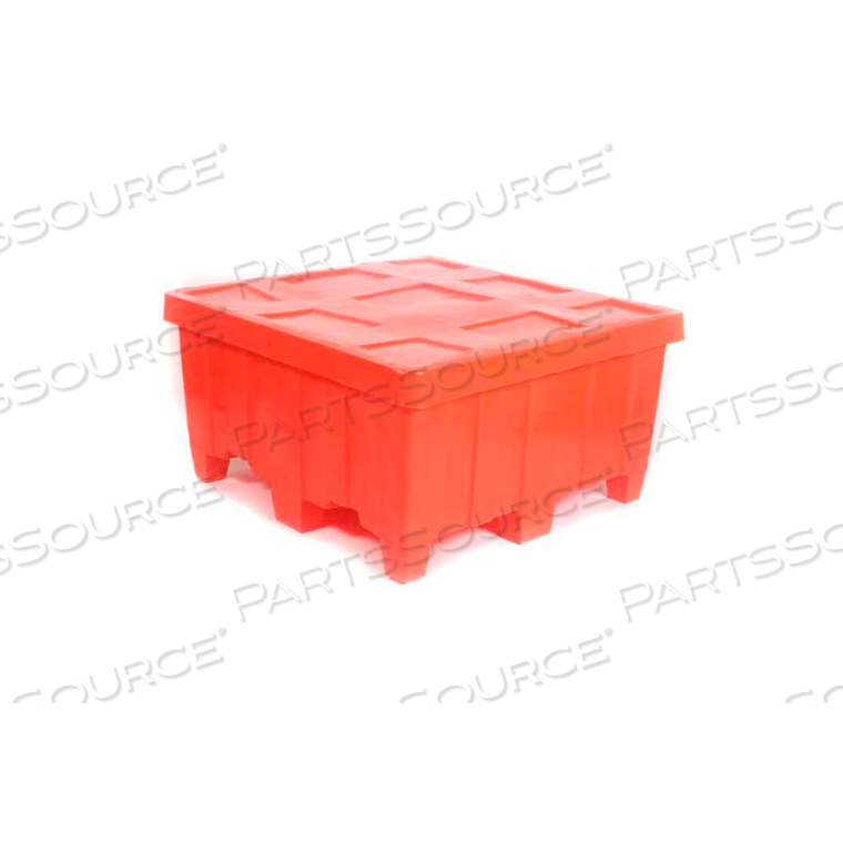FORKLIFTABLE BULK SHIPPING CONTAINER MTG-2 WITH LID - 44"L X 44"W X 23"H, RED by Myton Industries FORKLIFTABLE BULK SHIPPING CONTAINER MTG-2 WITH LID - 44"L X 44"W X 23"H, RED by Myton Industries