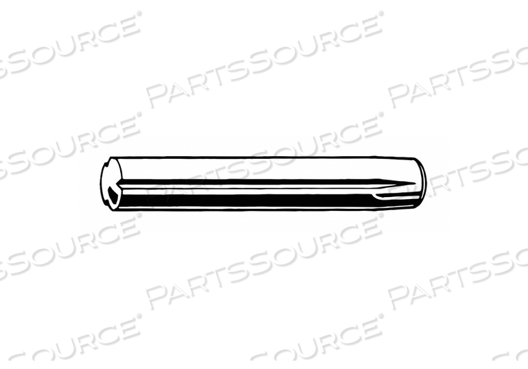 GROOVED PIN, TYPE A, METRIC, 6 MM OUTSIDE DIA, 45 MM SHANK LG, STEEL, UNGRADED, PLAIN by Fabory