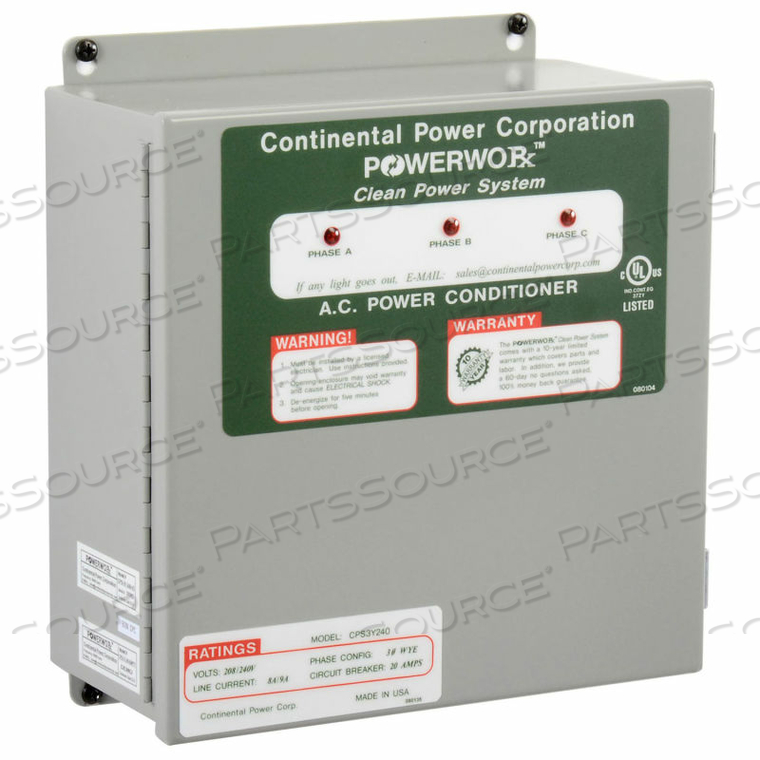 COMMERCIAL/INDUSTRIAL CLEAN POWER SYSTEM, 208/240V, 3 PHASE,DELTA 