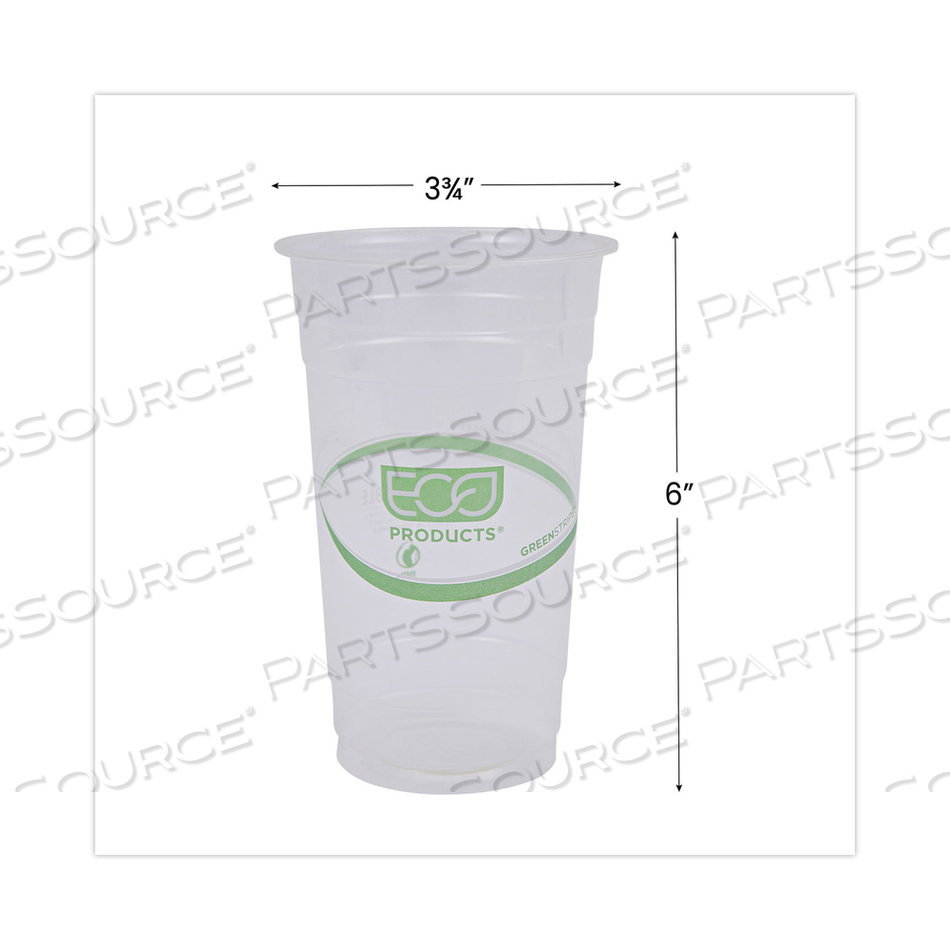 GREENSTRIPE RENEWABLE AND COMPOSTABLE PLA COLD CUPS, 24 OZ by Eco-Products GREENSTRIPE RENEWABLE AND COMPOSTABLE PLA COLD CUPS, 24 OZ by Eco-Products