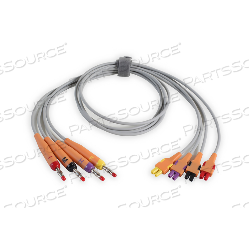 ECG LEADWIRE SET, 4 ADD-ON, BANANA, AHA by GE Medical Systems Information Technology (GEMSIT)