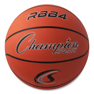 RUBBER SPORTS BALL, FOR BASKETBALL, NO. 6, INTERMEDIATE SIZE, ORANGE by Champion Sports