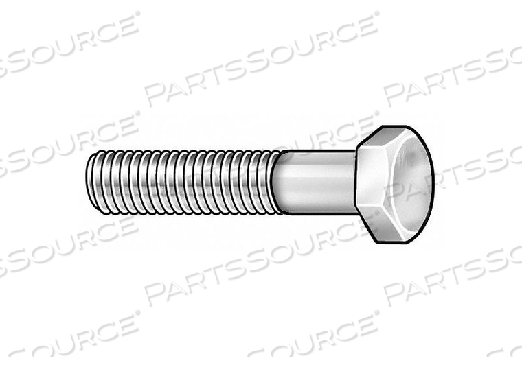 HEX HEAD CAP SCREW, STAINLESS STEEL, A2, PLAIN, 3/8"-16, COARSE, 10 IN LG, GLOBALLY SOURCED, INCH by Fabory