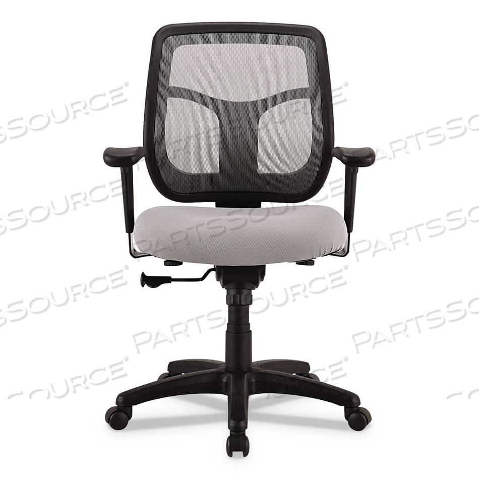 APOLLO MID-BACK MESH CHAIR, 18.1" TO 21.7" SEAT HEIGHT, SILVER SEAT, SILVER BACK, BLACK BASE by Eurotech APOLLO MID-BACK MESH CHAIR, 18.1" TO 21.7" SEAT HEIGHT, SILVER SEAT, SILVER BACK, BLACK BASE by Eurotech