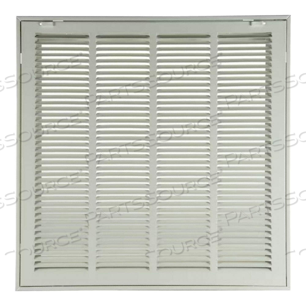 FILTERED RETURN AIR GRILLE, LOUVERED GRILLE, WHITE, POWDER COATED, STEEL, 22 5/8 IN H, 22 5/8 IN W by Approved Vendor FILTERED RETURN AIR GRILLE, LOUVERED GRILLE, WHITE, POWDER COATED, STEEL, 22 5/8 IN H, 22 5/8 IN W by Approved Vendor