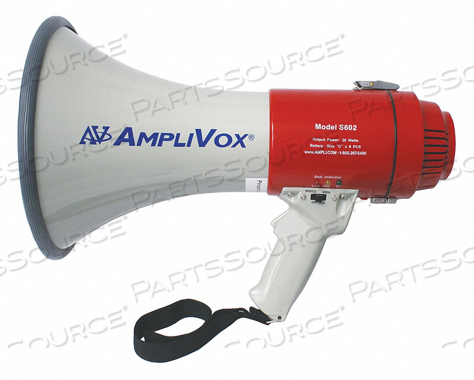 MEGAPHONE 1 MI. 14IN. L ABS PLASTIC 