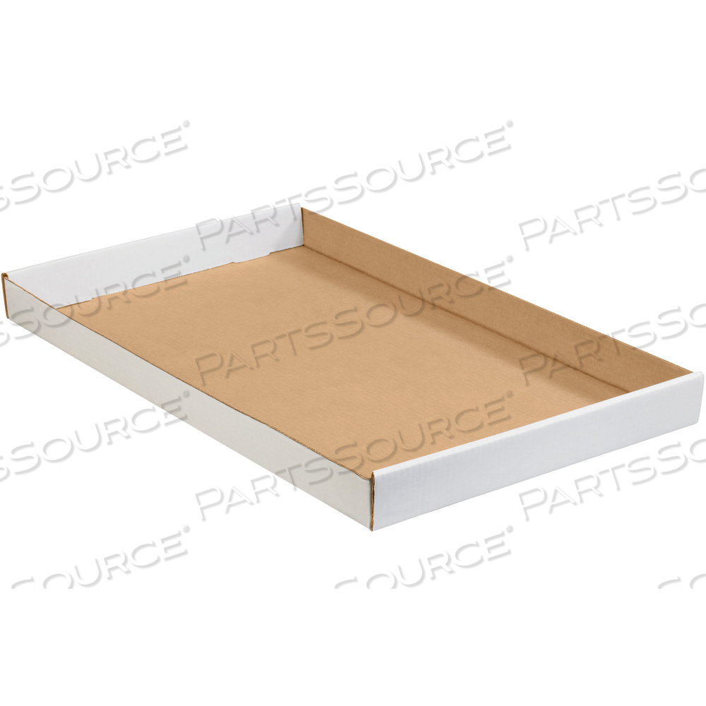 CORRUGATED TRAYS, 24" X 15" X 1 3/4", WHITE, 50/BUNDLE by BOX Partners (Box Acquisitions, LLC)