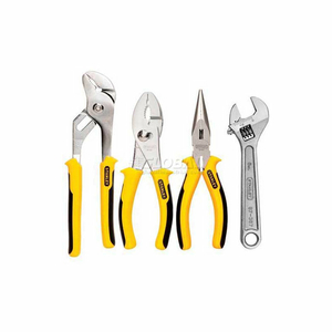 4 PIECE PLIER & WRENCH SET (LONG NOSE, SLIP JOINT, TONGUE & GROOVE, ADJ. WRENCH) by Stanley