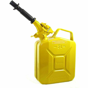 JERRY CAN W/SPOUT & SPOUT ADAPTER, YELLOW, 5 LITER/1.32 GALLON CAPACITY - by Wavian USA