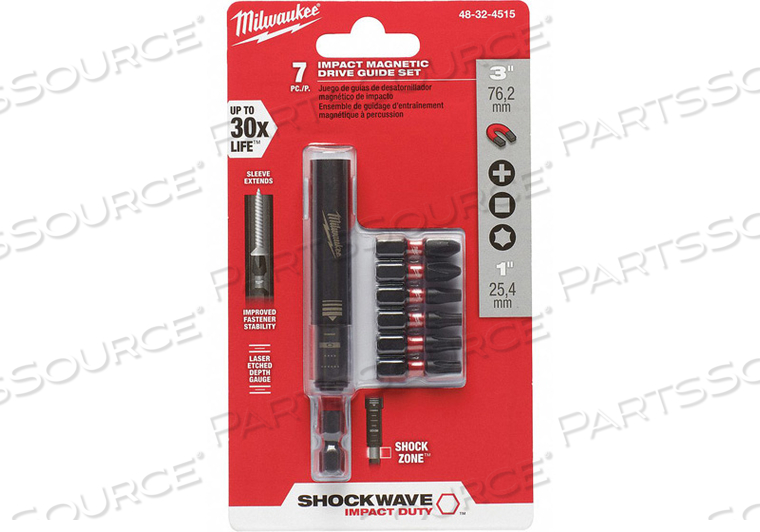 MAGNETIC DRIVE GUIDE SET 7-PIECE STEEL by Milwaukee Electric Tools