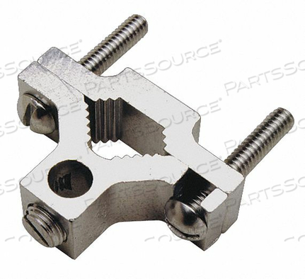GROUND CLAMP, (1) CABLE PARALLEL TO PIPE, ALUMINUM ALLOY, 1-1/4 TO 2" IPS by Burndy GROUND CLAMP, (1) CABLE PARALLEL TO PIPE, ALUMINUM ALLOY, 1-1/4 TO 2" IPS by Burndy