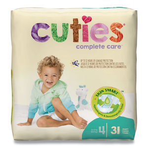 PREMIUM JUMBO DIAPERS, SIZE 4, 22 LBS TO 37 LBS, 124/CARTON by Cuties