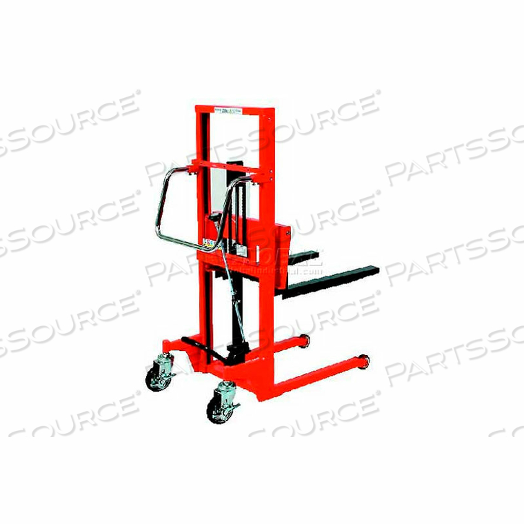 HYDRAULIC STACKER - STEP TYPE - 440 LB. CAPACITY - 35.4" LIFT by Hamaco Industries Corporation HYDRAULIC STACKER - STEP TYPE - 440 LB. CAPACITY - 35.4" LIFT by Hamaco Industries Corporation