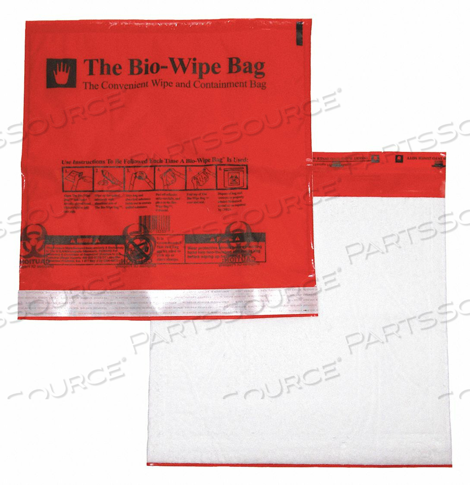 BIO-WIPE BAG 11-1/2 X 12 IN PK10 by Unimed-Midwest, INC