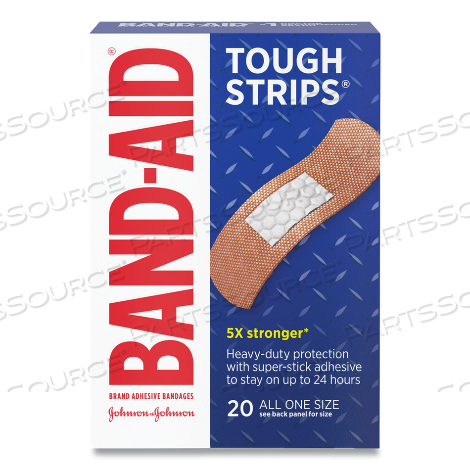 FLEXIBLE FABRIC ADHESIVE TOUGH STRIP BANDAGES, 1 X 4 by Band-Aid