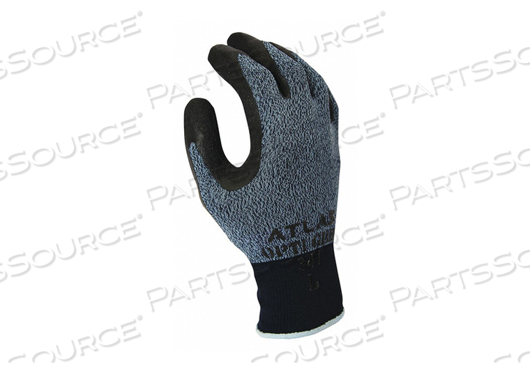 COATED GLOVES LATEX BLACK/GRAY XS/6 PR by SHOWA