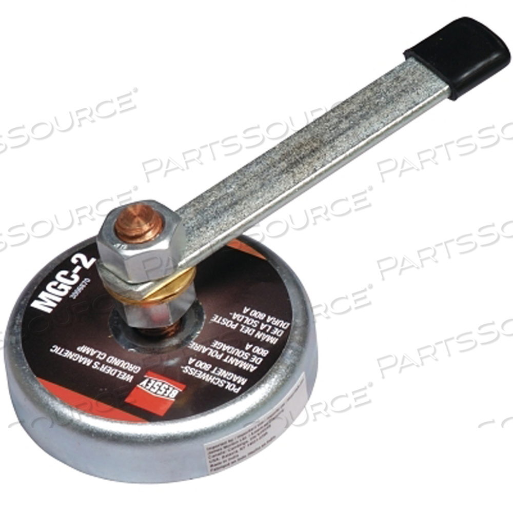 MGC MAGNETIC GROUND CLAMP, 250 A, 3-1/2 IN DIA, STEEL/COPPER by Bessey