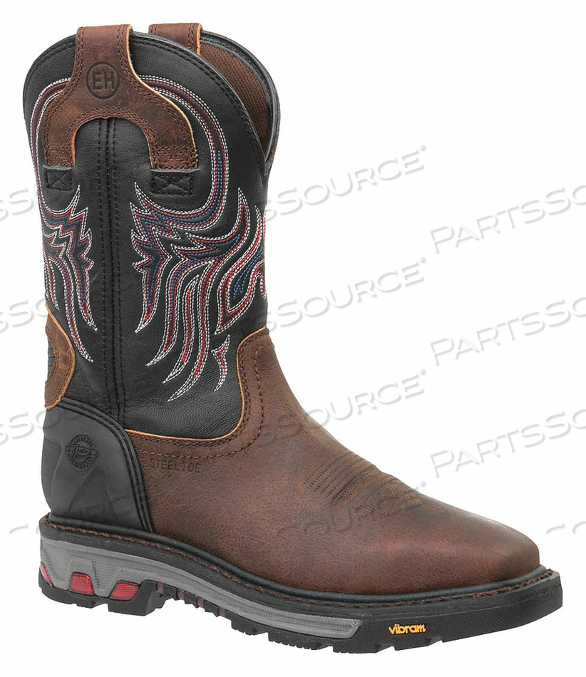 WESTERN BOOT 10 EE BROWN STEEL PR by Justin Brands
