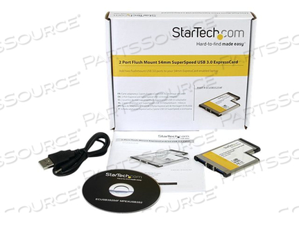 ADD TWO FLUSHMOUNT USB 3.0 PORTS TO YOUR EXPRESSCARD-ENABLED LAPTOP - 2 PORT FLU by StarTech.com Ltd.
