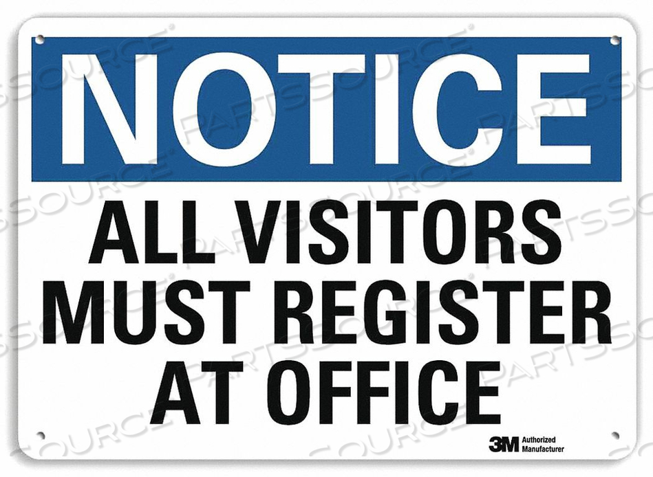 NOTICE SIGN 14 W X 10 H 0.055 THICK by Lyle Signs Inc.