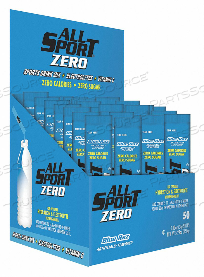 SPORTS DRINK MIX BLUE RAZ FLAVOR PK50 by All Sport