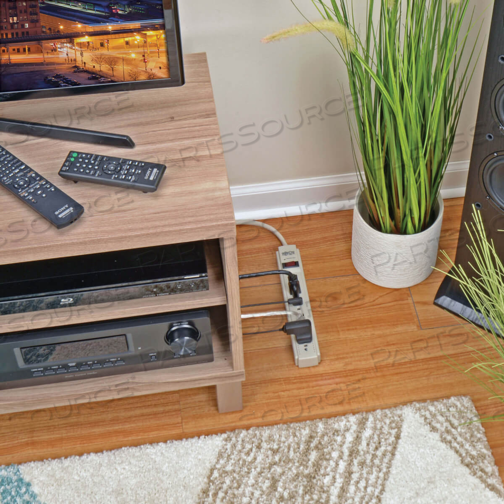 SURGE PROTECTOR STRIP 120V 6 OUTLET 8' CORD 990 JOULE FLAT PLUG by Tripp Lite SURGE PROTECTOR STRIP 120V 6 OUTLET 8' CORD 990 JOULE FLAT PLUG by Tripp Lite