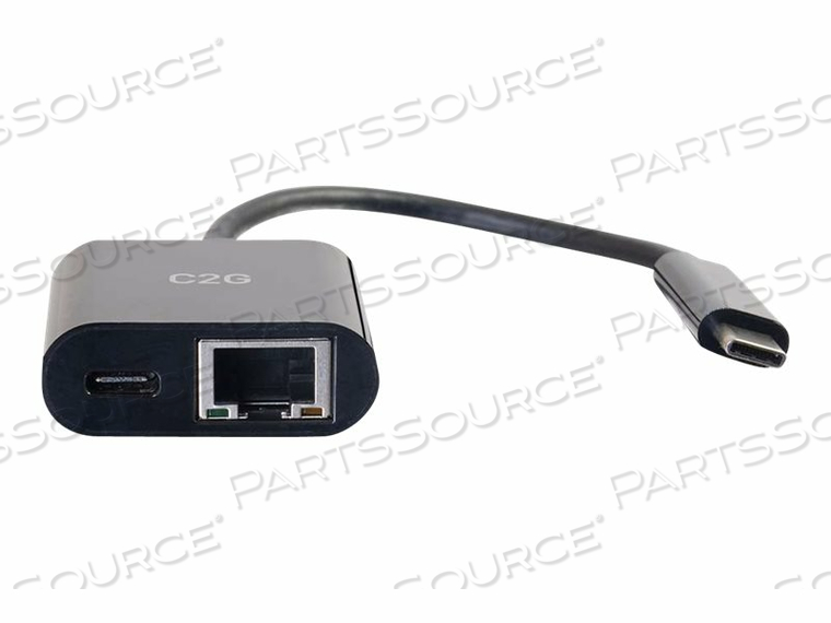 USB-C ETHERNET ADAPTER W/ POWER BLACK by Legrand AV (C2G) USB-C ETHERNET ADAPTER W/ POWER BLACK by Legrand AV (C2G)