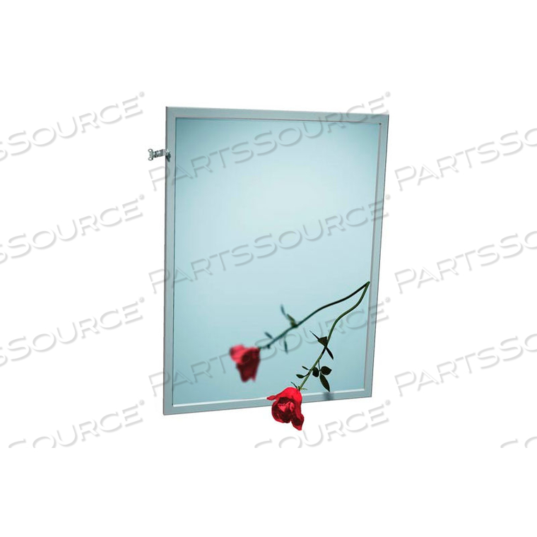 ADJUSTABLE TILT STAINLESS STEEL FRAME MIRROR - 18"WX36"H by Asi Group ADJUSTABLE TILT STAINLESS STEEL FRAME MIRROR - 18"WX36"H by Asi Group