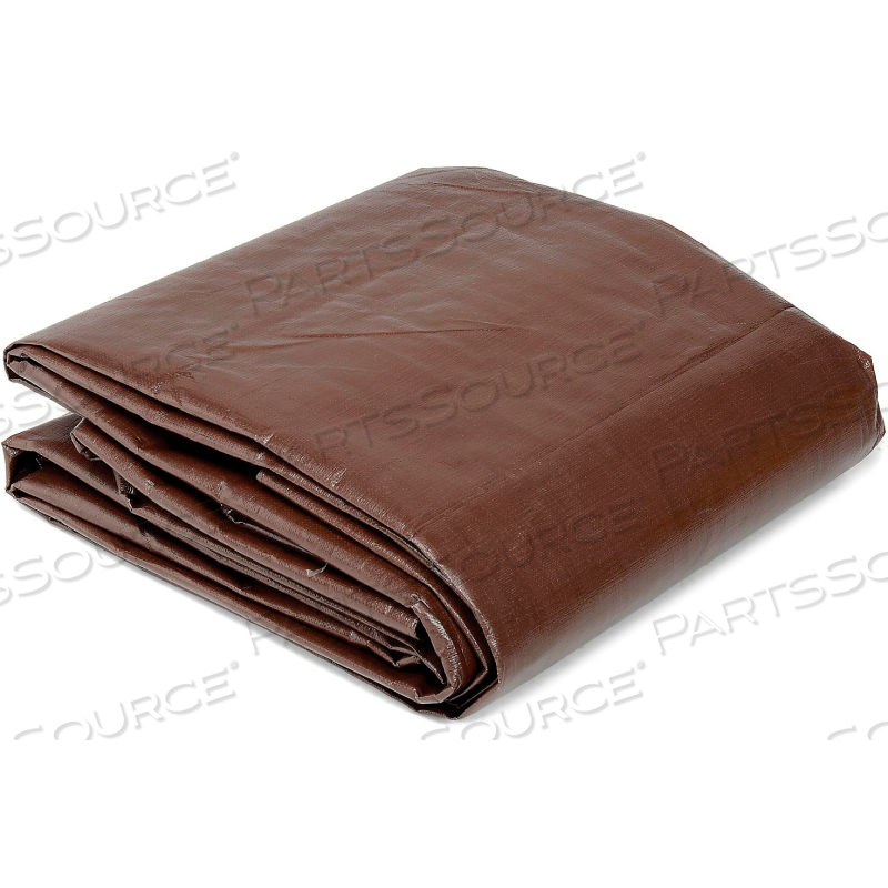 6' X 8' SUPER HEAVY DUTY 8 OZ. TARP BROWN by Approved Vendor